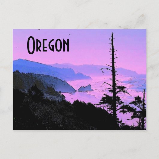 Carte postale de la côte de l'Oregon (Devant)