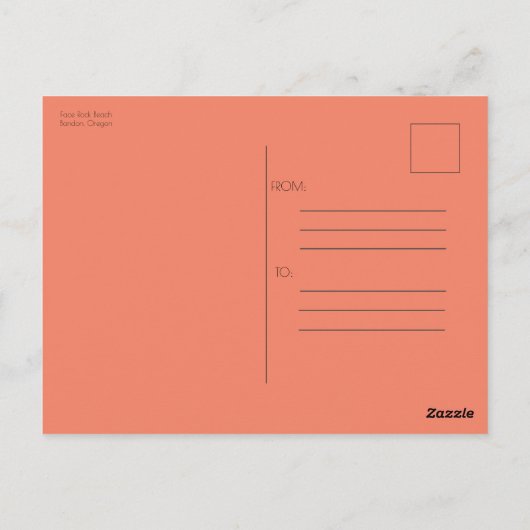 Carte postale de la côte de l'Oregon (Dos)