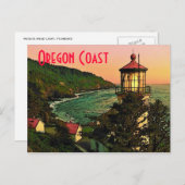 Carte postale de la côte de l'Oregon (Devant / Derrière)