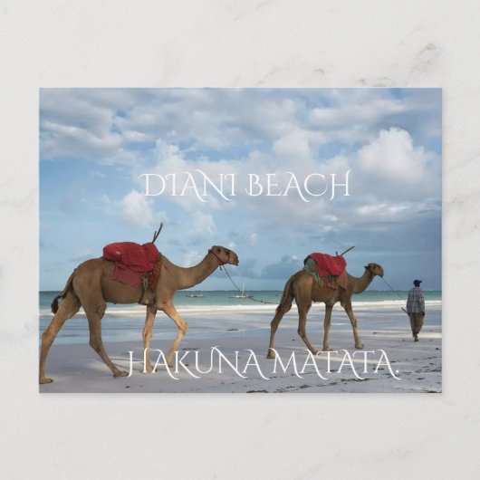 Carte Postale « De la côte kenyane avec amour – Diani Beach » (Devant)