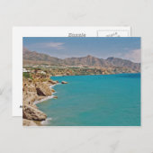 Carte postale de la côte méditerranéenne (Devant / Derrière)