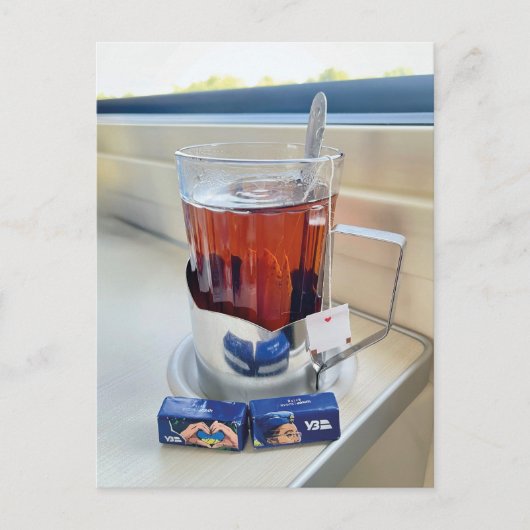 Carte postale de la Coupe du Hot Tea Train Ukraine (Devant)