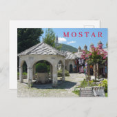 Carte postale de la cour de la mosquée de Mostar (Devant / Derrière)