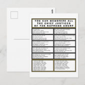 Carte postale de la Cour suprême drôle Poésie de l (Devant / Derrière)