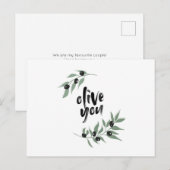 Carte postale de la couronne de branches d'olivier (Devant / Derrière)