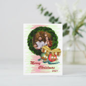 Carte postale de la couronne de Noël (Debout devant)