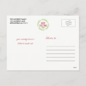 Carte postale de la couronne de Noël (Dos)