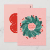 Carte postale de la couronne de Noël tchèque (Devant / Derrière)