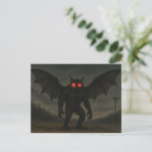 Carte postale de la créature Mothman (Debout devant)