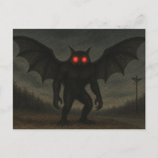 Carte postale de la créature Mothman