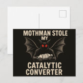 Carte postale de la créature Mothman (Devant / Derrière)