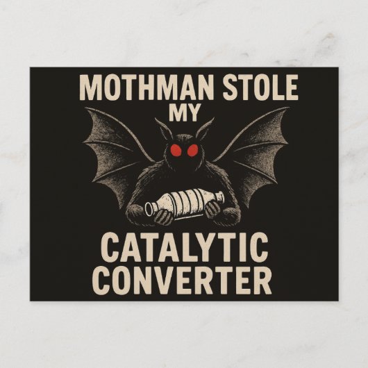 Carte postale de la créature Mothman (Devant)