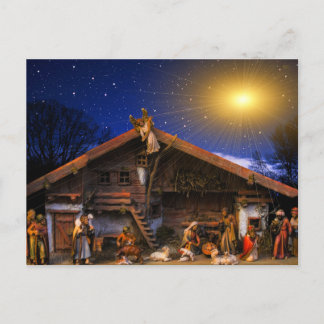 carte postale de la crèche