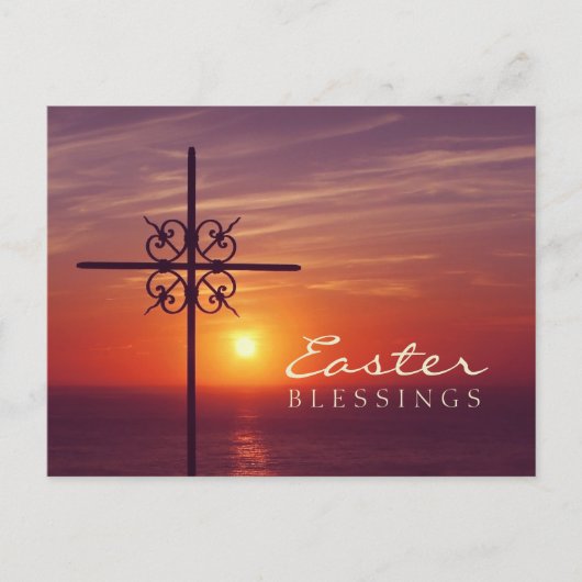 Carte postale de la Croix chrétienne de Pâques (Devant)