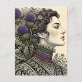 Carte postale de la Dame au Chardon (Devant)