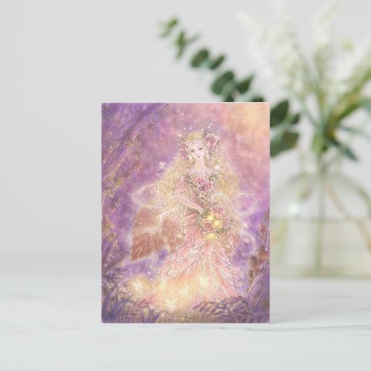 Carte postale de la dame de la forêt (Debout devant)