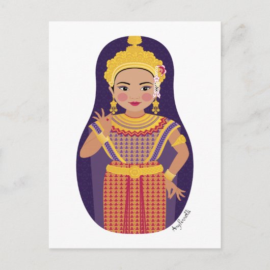 Carte postale de la danseuse thaïlandaise Matryosh (Devant)