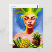Carte postale de la déesse ananas (Devant / Derrière)