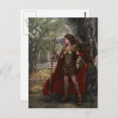 Carte postale de la déesse Athena par l'artiste Li (Devant / Derrière)