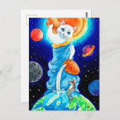 Carte postale de la déesse de l'eau Amphitrite au  (Devant / Derrière)