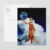 Carte postale de la déesse de l'univers (Devant / Derrière)