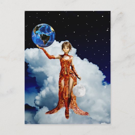 Carte postale de la déesse de l'univers (Devant)