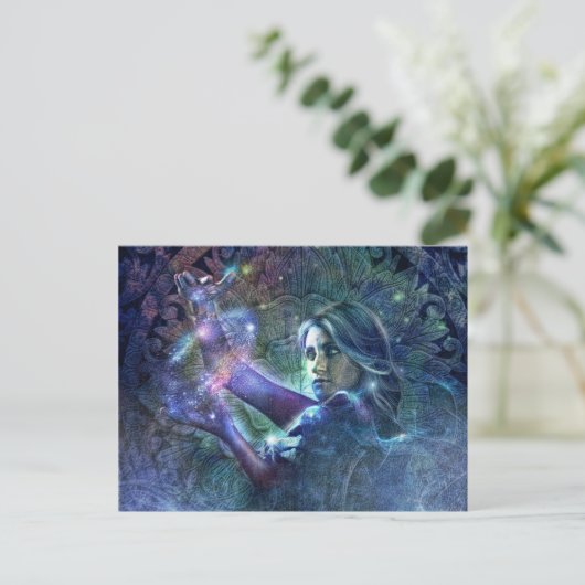 Carte postale de la déesse Durga (Debout devant)