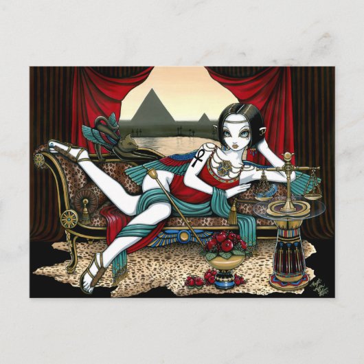 Carte postale de la déesse égyptienne Maya Maat An (Devant)