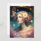 Carte postale de la déesse Imaginaire (Devant / Derrière)