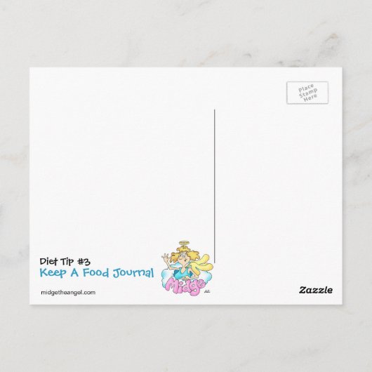 Carte postale de la diète de Midge #3 Food Journal (Dos)