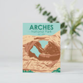 Carte postale de la Double Arche du Parc national  (Debout devant)