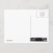 Carte postale de la douce sorcière solitaire félin (Dos)