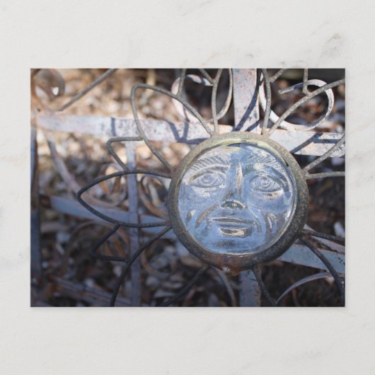 Carte postale de la face de la fleur de verre (Devant)