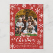 Carte postale de la famille de Noël - Rouge festif (Devant)