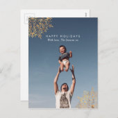 Carte postale de la famille des flocs à neige Gold (Devant / Derrière)