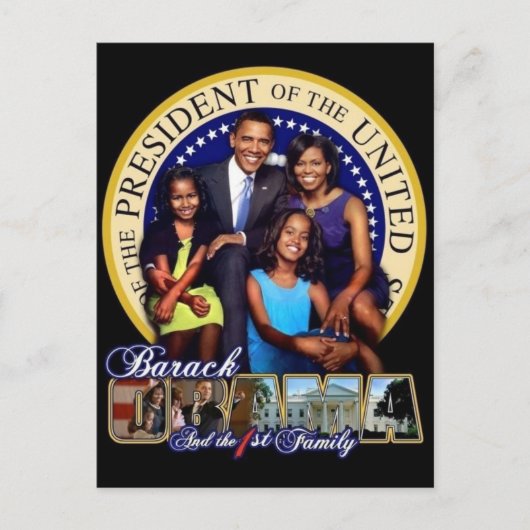 Carte postale de la famille OBAMA-1ST (Devant)