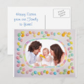 Carte postale de la famille personnalisée de Pâque (Devant / Derrière)