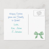 Carte postale de la famille personnalisée de Pâque (Dos)