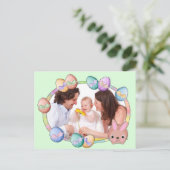 Carte postale de la famille personnalisée de Pâque (Debout devant)