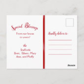 Carte postale de la famille Poinsettia Red Christm (Dos)