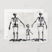 Carte postale de la famille Skeleton (Devant / Derrière)
