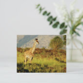 Carte postale de la faune de la petite girafe (Debout devant)