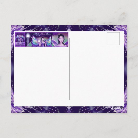Carte postale de la fée de la pluie violette (Dos)