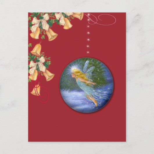 Carte postale de la fée de Noël magique (Devant)