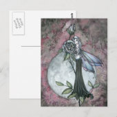 Carte postale de la fée Midnight Rose par Molly Ha (Devant / Derrière)