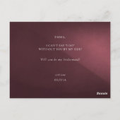 Carte postale de la femme de ménage florale violet (Dos)