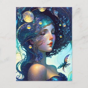 Carte postale de la femme des étoiles