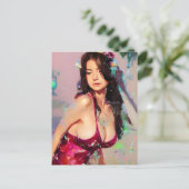 Carte postale de la femme du club de peinture colo (Debout devant)