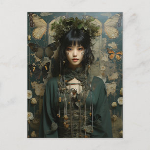 Carte postale de la femme papillon
