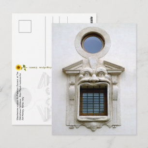 Carte postale de la fenêtre de la Bibliotheca Hert